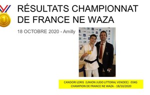 RESULATS CHAMPIONNAT DE FRANCE NE WAZA - 18 OCTOBRE 2020