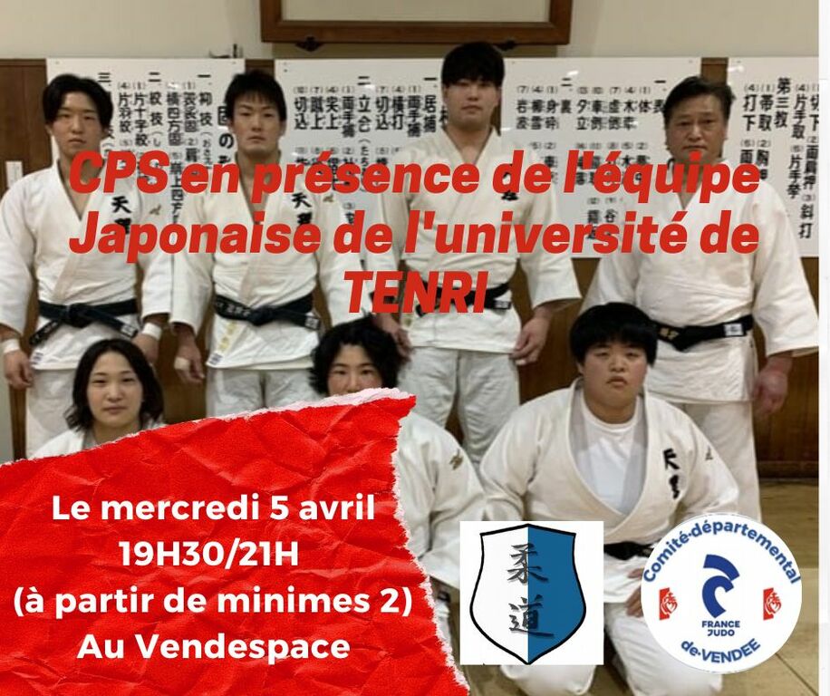 CPS en présence de l'équipe Japonaise de l'université de TENRI 5 avril 2023 au Vendespace