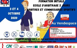 Formation initiale, école d'arbitrage 2 jours