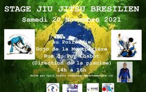 STAGE JIU JITSU BRESILIEN au poiré  14h-16h