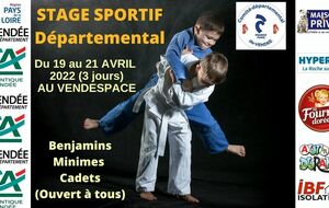 STAGE SPORTIF Benjamins / Minimes / Cadets (Ouvert à tous) 3 jours Vendespace