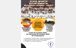 Stage sportif départemental B/M/C