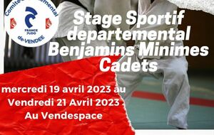 STAGE SPORTIF 3 JOURS 19 au 21 avril 2023