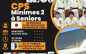 CPS Min2/C/J/S VETERANS dojo JC Yonnais En présence d'une délégation Japonaise de Tenri 19h - 20h45
