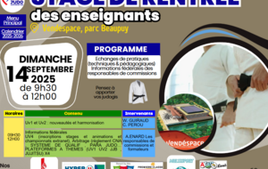 Stage de rentrée 85 des enseignants Dimanche 14 septembre