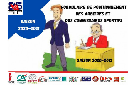 FORMULAIRE DE POSITIONNEMENT DES ARBITRES ET DES COMMISSAIRES