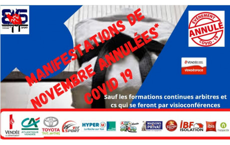 ANNULATION DES MANIFESTATIONS DE NOVEMBRE