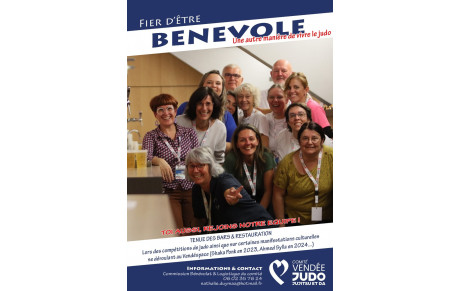 Deviens bénévole au sein du Comité Départemental de Judo de Vendée